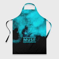 Фартук Мэттью Беллами бирюзовый туман Muse