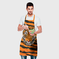 Фартук кулинарный Тигр настоящий хищник, цвет: 3D-принт — фото 2