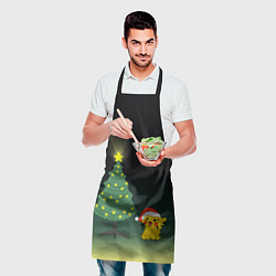 Фартук кулинарный Пикачу с Ёлкой, цвет: 3D-принт — фото 2