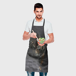 Фартук кулинарный Тигр в тумане, цвет: 3D-принт — фото 2