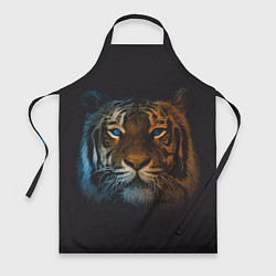Фартук кулинарный Тигр с голубыми глазами, цвет: 3D-принт