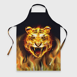 Фартук кулинарный Тигр В Пламени, цвет: 3D-принт