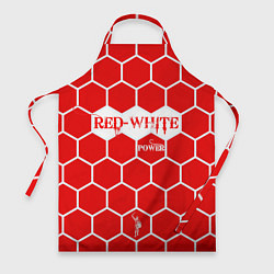 Фартук кулинарный Красно-Белая Сила, цвет: 3D-принт