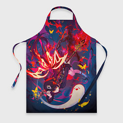 Фартук кулинарный Ху тао Летит вниз с призраком Genshin impact, цвет: 3D-принт
