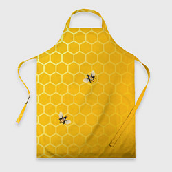 Фартук кулинарный Любишь мед, люби и пчелок, цвет: 3D-принт