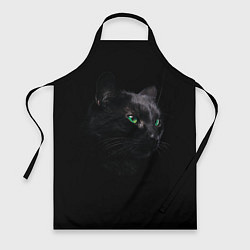 Фартук кулинарный Черна кошка с изумрудными глазами, цвет: 3D-принт
