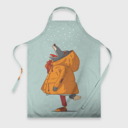 Фартук кулинарный Волк-любитель снега, цвет: 3D-принт