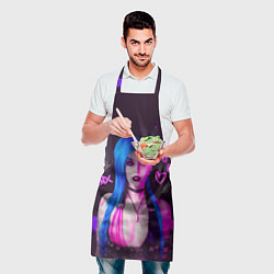 Фартук кулинарный Джинкс Лига Легенд, цвет: 3D-принт — фото 2