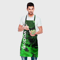 Фартук кулинарный Skoda green sport, цвет: 3D-принт — фото 2