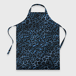 Фартук кулинарный Синяя леопардовая шкура, цвет: 3D-принт