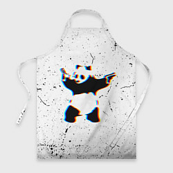 Фартук кулинарный Banksy Panda with guns Бэнкси, цвет: 3D-принт