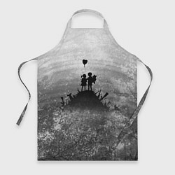 Фартук кулинарный Бэнкси Дети Любовь Banksy, цвет: 3D-принт