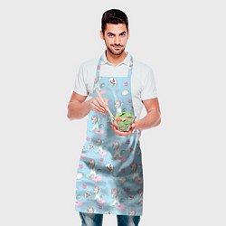 Фартук кулинарный Dab Единороги, цвет: 3D-принт — фото 2
