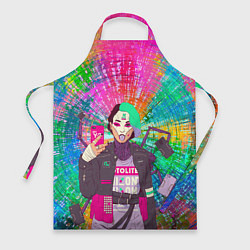 Фартук кулинарный МЕХАНИЧЕСКАЯ ДЕВУШКА ХИППИ, цвет: 3D-принт