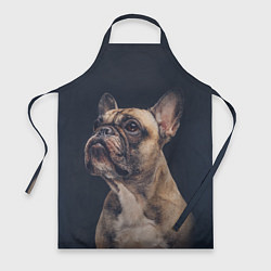 Фартук кулинарный Голова французского бульдога, цвет: 3D-принт