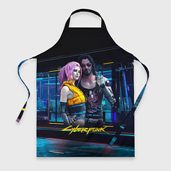 Фартук кулинарный Johnny и Vi Girl Cyberpunk2077, цвет: 3D-принт