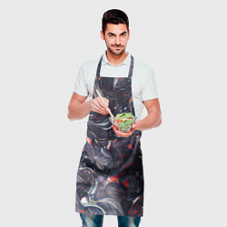 Фартук кулинарный Мрамор темный, цвет: 3D-принт — фото 2