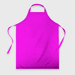Фартук кулинарный Однотонный розовый неоновый Пион, цвет: 3D-принт