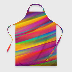 Фартук кулинарный Красочный летний паттерн Цветные полосы, цвет: 3D-принт