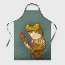 Фартук кулинарный Лягуха-музыкант, цвет: 3D-принт