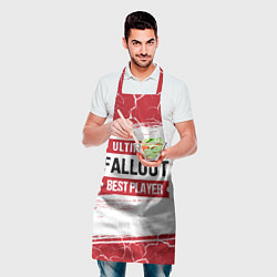 Фартук кулинарный Fallout: красные таблички Best Player и Ultimate, цвет: 3D-принт — фото 2