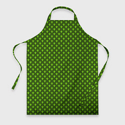 Фартук кулинарный Зеленый узоры крестиком, цвет: 3D-принт