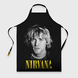 Фартук кулинарный Nirvana - Kurt Donald Cobain, цвет: 3D-принт