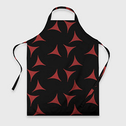 Фартук Red Stars - Красные треугольные объекты в чёрном п