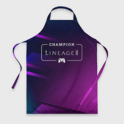 Фартук кулинарный Lineage 2 gaming champion: рамка с лого и джойстик, цвет: 3D-принт