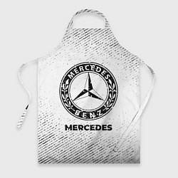 Фартук кулинарный Mercedes с потертостями на светлом фоне, цвет: 3D-принт