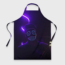 Фартук кулинарный Неоновый анонимус во тьме, цвет: 3D-принт