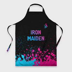 Фартук Iron Maiden - neon gradient: символ сверху