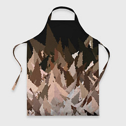 Фартук кулинарный Abstract mosaic pattern brown and black, цвет: 3D-принт