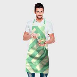 Фартук кулинарный Зеленые геометрические узоры, цвет: 3D-принт — фото 2
