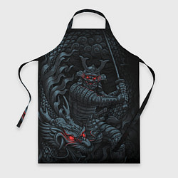Фартук кулинарный Демонический самурай с драконом, цвет: 3D-принт