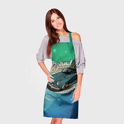 Фартук кулинарный Born to ride - старый жук, цвет: 3D-принт — фото 2