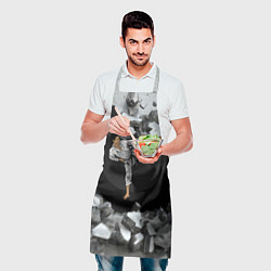 Фартук кулинарный Боевые искусства - каратист, цвет: 3D-принт — фото 2