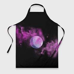 Фартук кулинарный Космическая Луна в дыму, цвет: 3D-принт