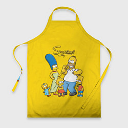 Фартук кулинарный Счастливые Симпсоны, цвет: 3D-принт