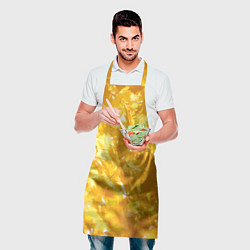 Фартук кулинарный Золотые листья на ветках, цвет: 3D-принт — фото 2