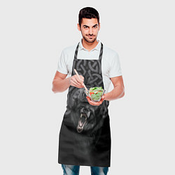 Фартук кулинарный Щит Велеса с медведем, цвет: 3D-принт — фото 2