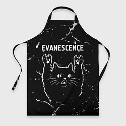 Фартук кулинарный Группа Evanescence и рок кот, цвет: 3D-принт
