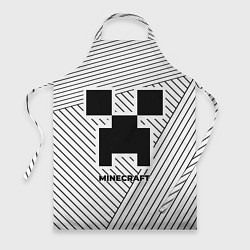Фартук Символ Minecraft на светлом фоне с полосами
