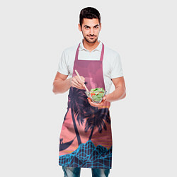 Фартук кулинарный Человек отдыхает в гамаке под пальмами, цвет: 3D-принт — фото 2