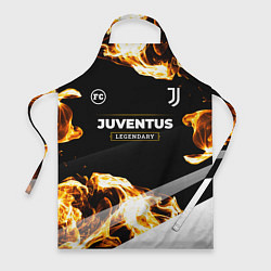 Фартук кулинарный Juventus legendary sport fire, цвет: 3D-принт