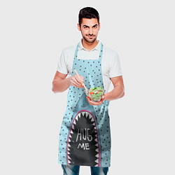 Фартук кулинарный Акула просит обнимашек, цвет: 3D-принт — фото 2