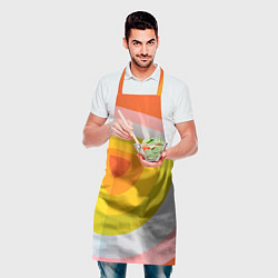 Фартук кулинарный Красно-жёлто-оранжевый паттерн, цвет: 3D-принт — фото 2