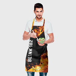 Фартук кулинарный Blink 182 и пылающий огонь, цвет: 3D-принт — фото 2