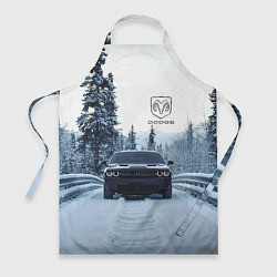 Фартук кулинарный Dodge in winter forest, цвет: 3D-принт