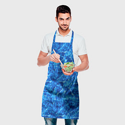 Фартук кулинарный Синий лёд - текстура, цвет: 3D-принт — фото 2